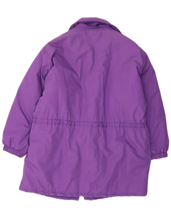 Винтажное женское стеганое пальто UK 18 XL, фиолетовый полиэстер