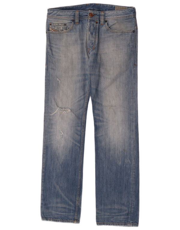 Мужские джинсы Diesel Safado Regular Slim Straight W30 L30, синий хлопок