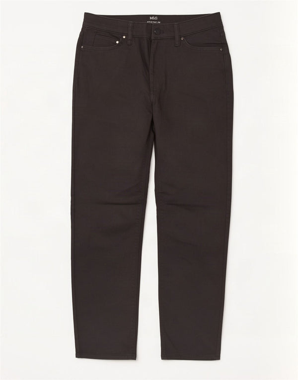 Женские прямые джинсы Marks & Spencer W30 L29 серые, хлопковые