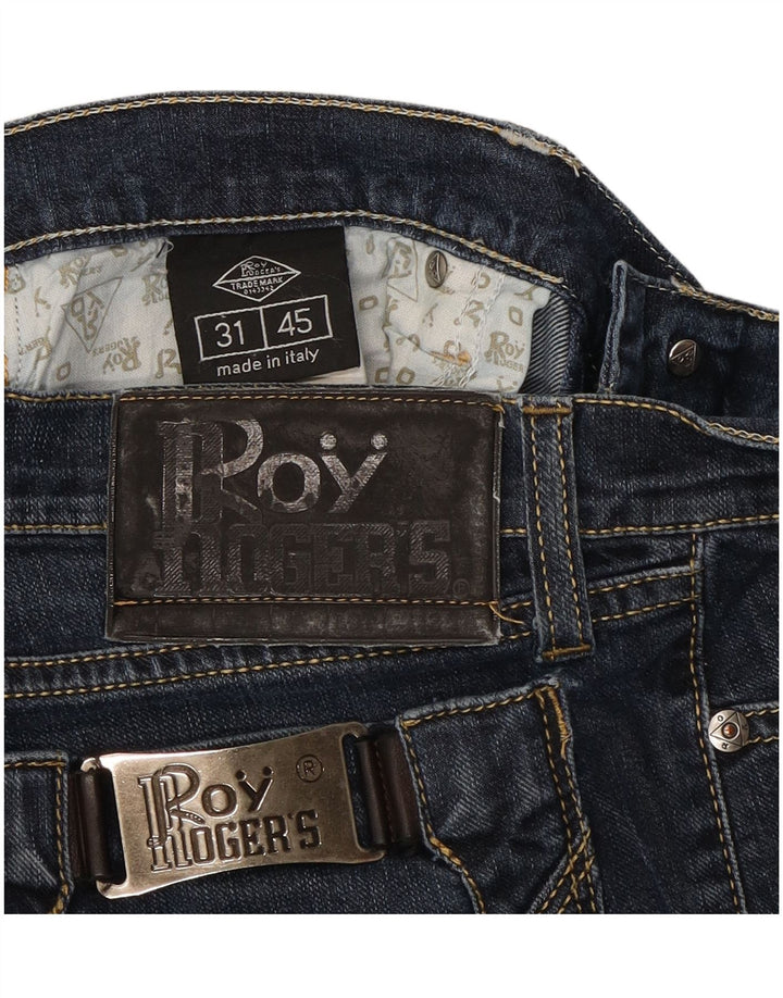 ROY ROGERS Womens Graphic Straight Jeans  W31 L31 Blue