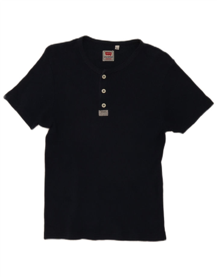 Женская футболка Levi's Top UK 14, темно-синяя, большая