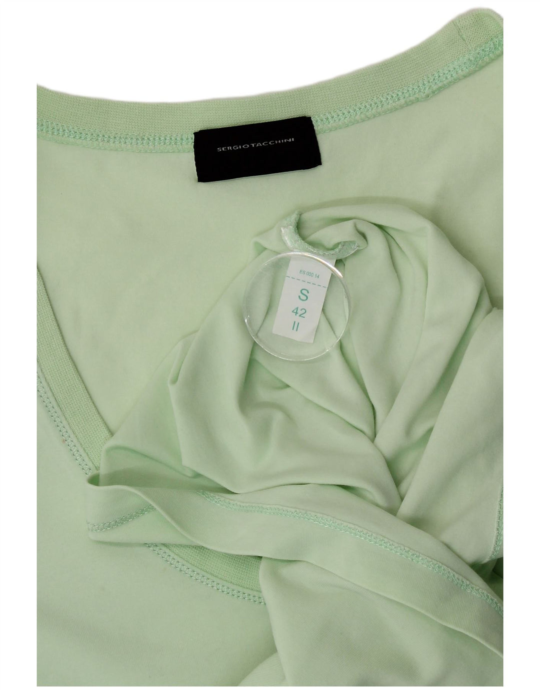 Женская футболка с рисунком Sergio Tacchini Top UK 10, маленькая зеленая