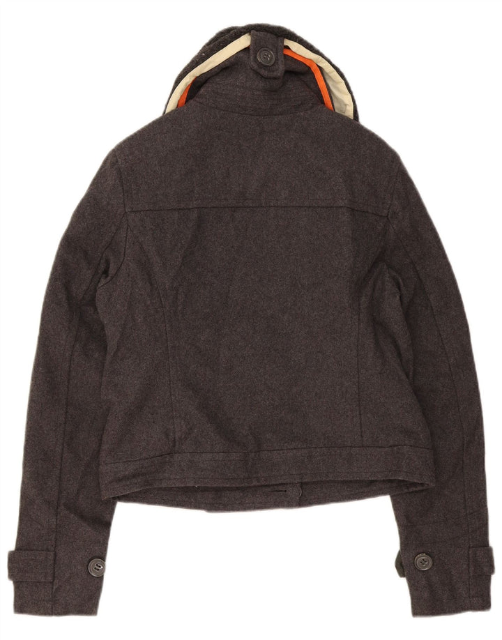 Женский бомбер Superdry UK 14, шерсть среднего серого цвета
