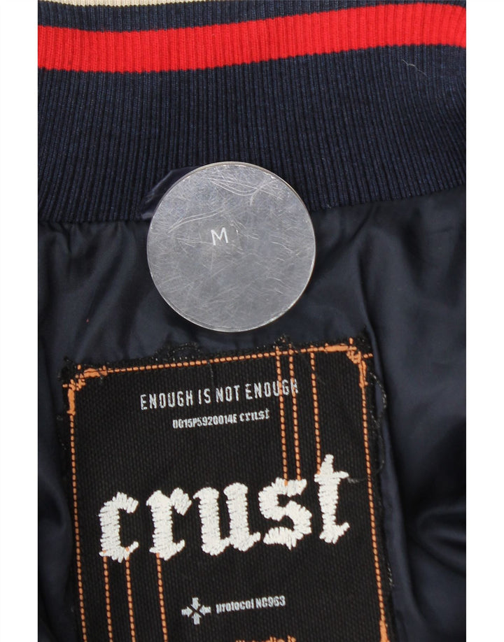 Мужская утепленная куртка-бомбер Crust UK 38, средний темно-синий с цветными блоками