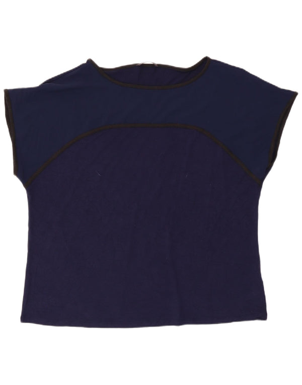 Женская футболка Marks & Spencer Top UK 18 XL Темно-синяя вискоза