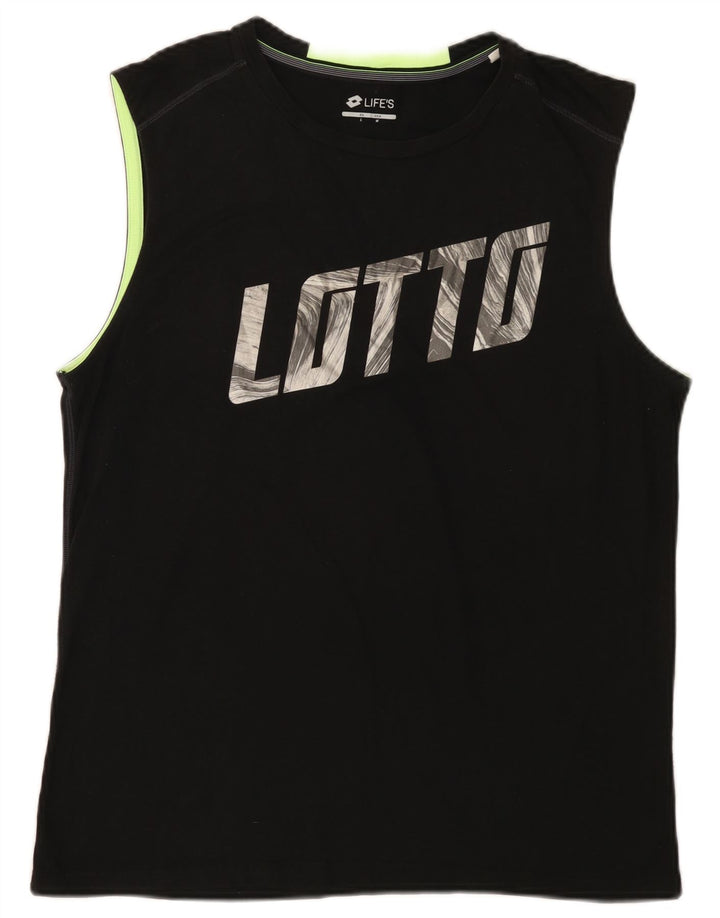 Lotto Mens Life's Graphic Vest Top Medium Черный