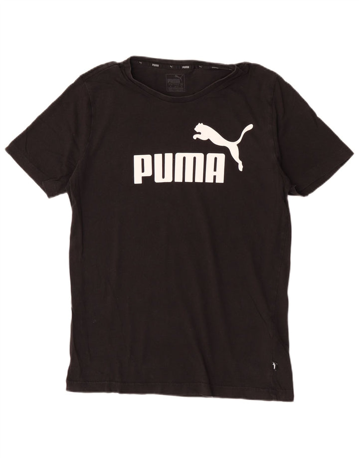 Мужская футболка с рисунком Puma, средний черный хлопок