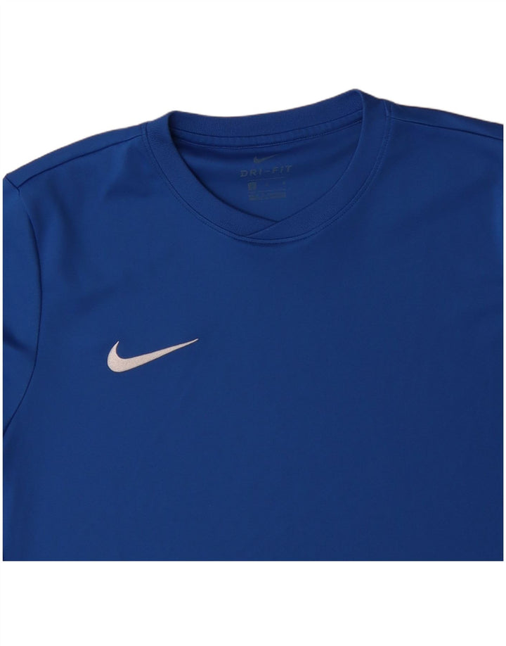 Мужская футболка NIKE Dri Fit из полиэстера среднего синего цвета