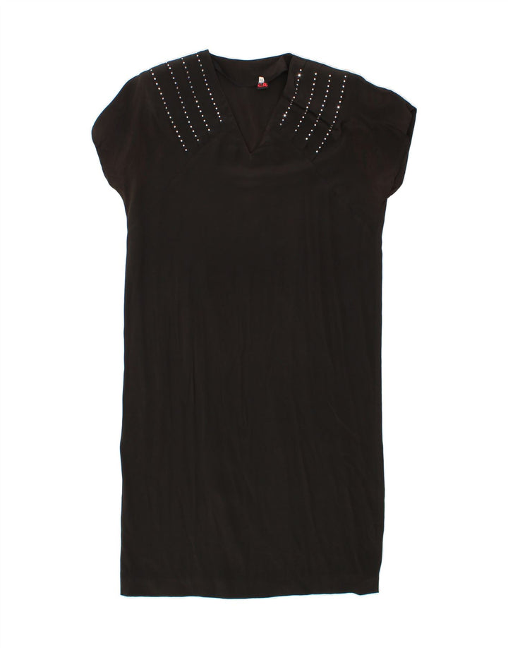 VINTAGE Womens Shift Dress IT 44 Medium Black Vintage Vintage and Second-Hand Vintage from Messina Hembry 