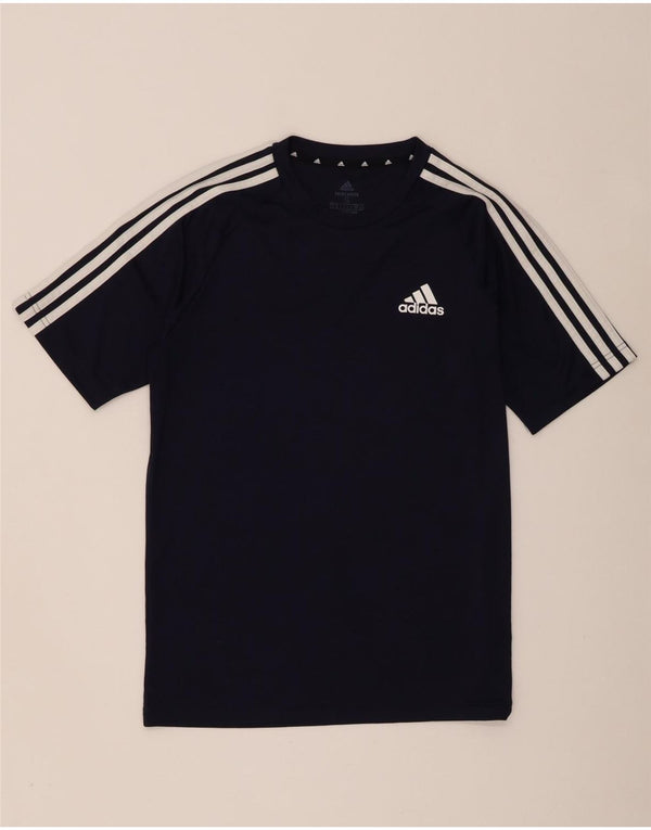 Adidas Mens Aeroready Футболка Топ Маленький Темно-Синий Полиэстер