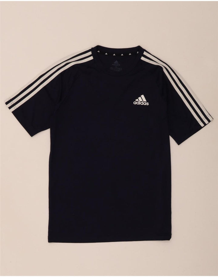 Adidas Mens Aeroready Футболка Топ Маленький Темно-Синий Полиэстер