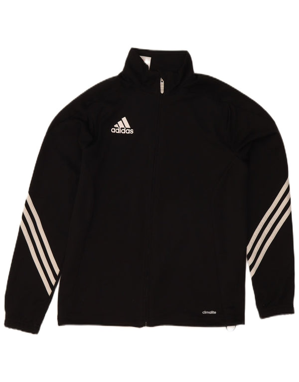 Спортивный костюм Adidas Climalite для мальчиков, верхняя куртка 13-14 лет, черный полиэстер