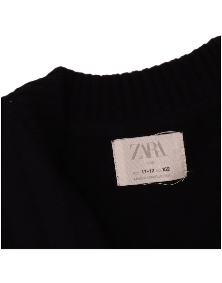 Кардиган Zara для мальчиков 11-12 лет, темно-синий