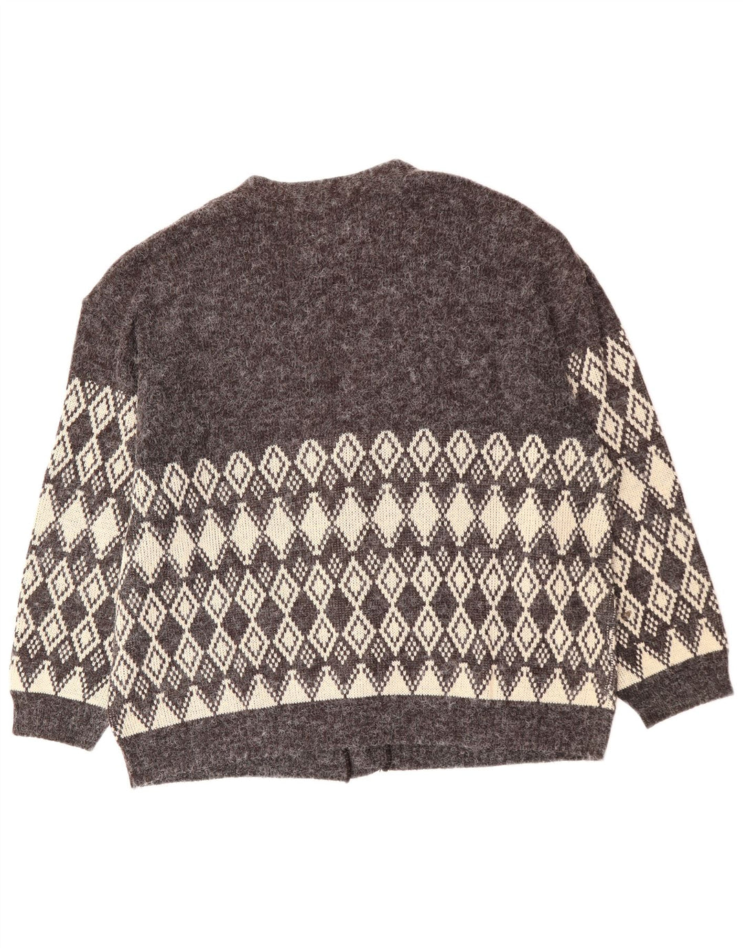 VINTAGE Мужской кардиган-свитер XL Серый Argyle/Diamond