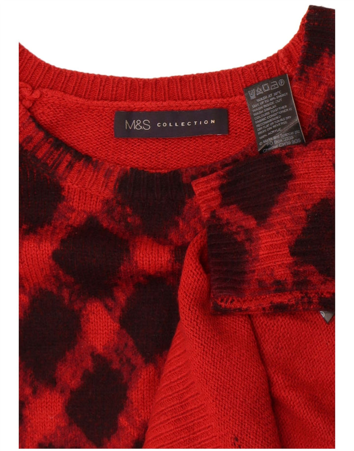 Женский джемпер с вырезом «лодочка» Marks & Spencer, Великобритания, 8, маленький красный