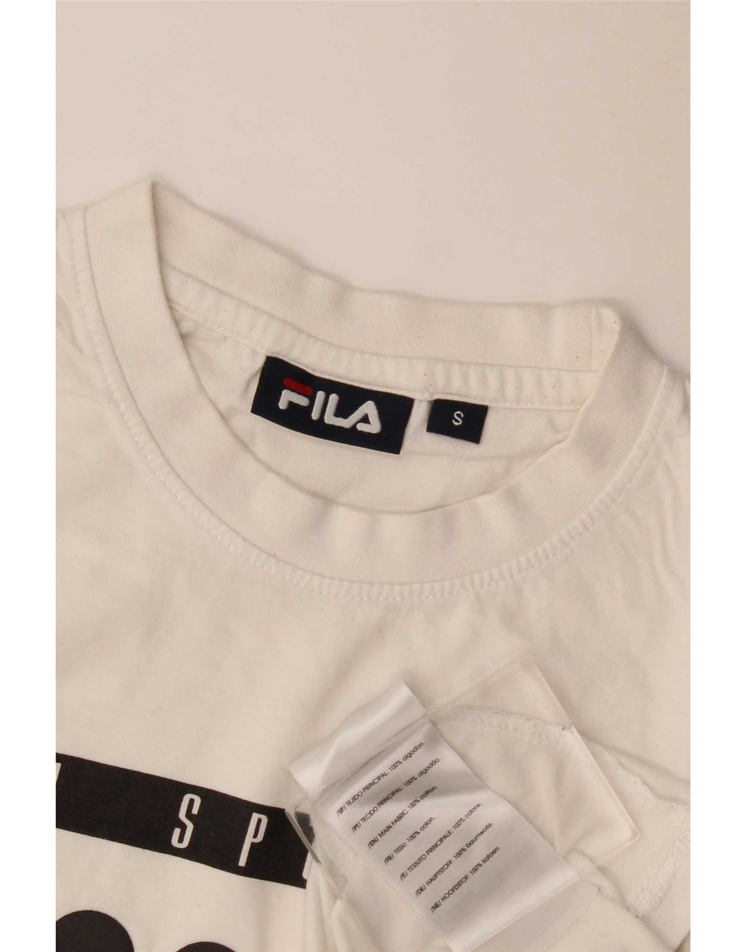 Fila Мужская футболка с рисунком, маленький белый хлопок