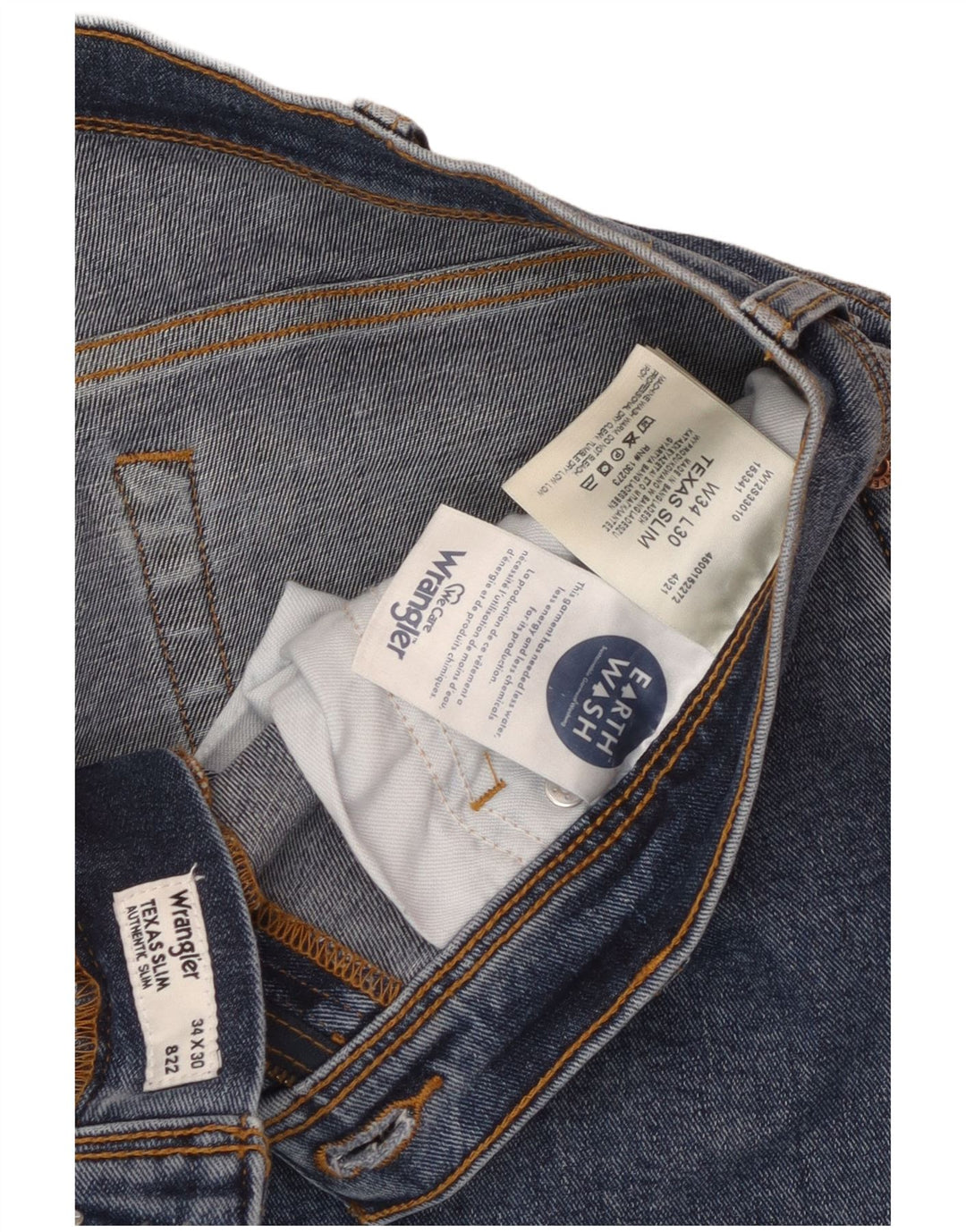 Мужские зауженные джинсы WRANGLER Texas W34 L30, синий хлопок