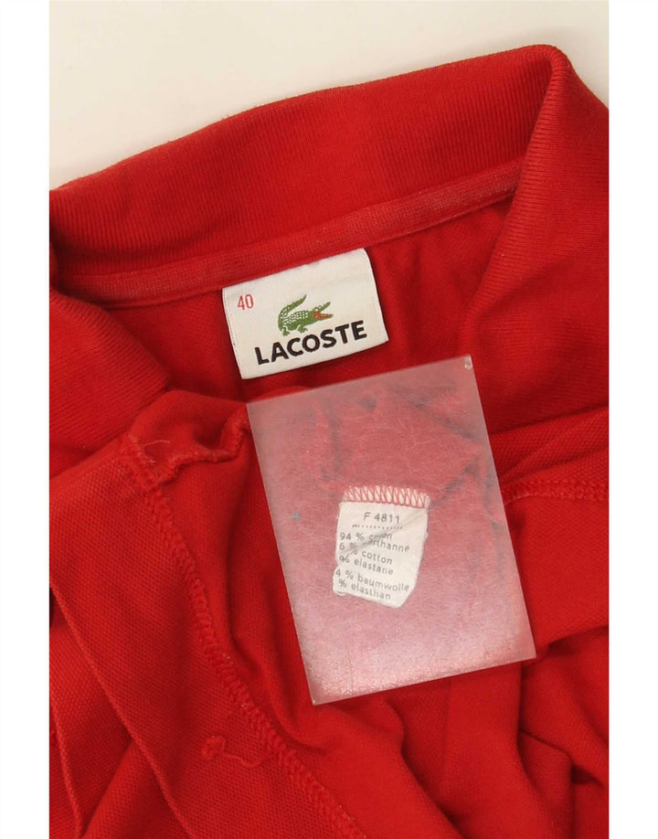 Женская рубашка-поло Lacoste, размер 40, средний красный хлопок, размер 40