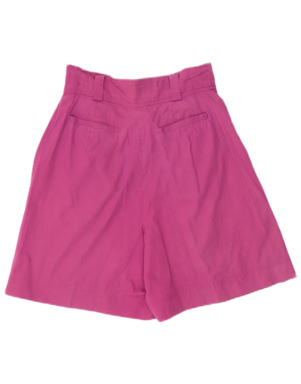 Винтажные женские повседневные шорты с высокой талией EU 36, маленькие W26, фиолетовые, хлопковые