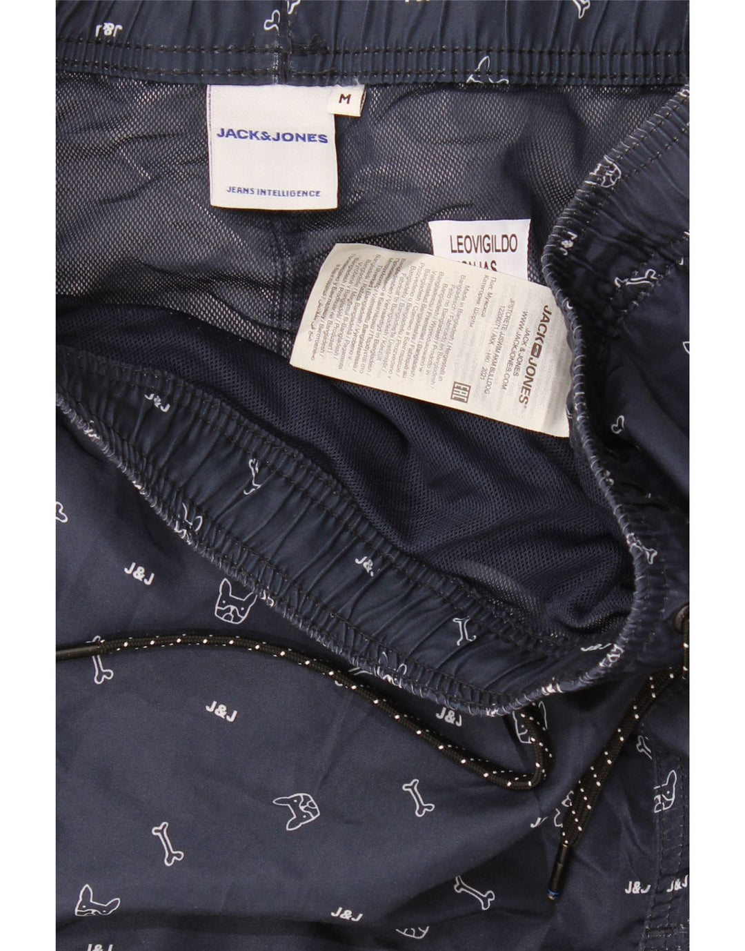 Мужские шорты для плавания JACK & JONES с рисунком, средний темно-синий, полиэстер