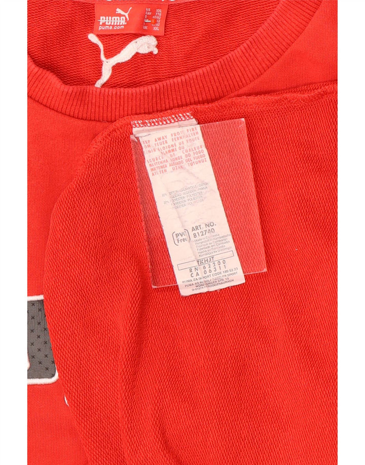 Мужской свитшот с рисунком Puma 2XL, красный хлопок