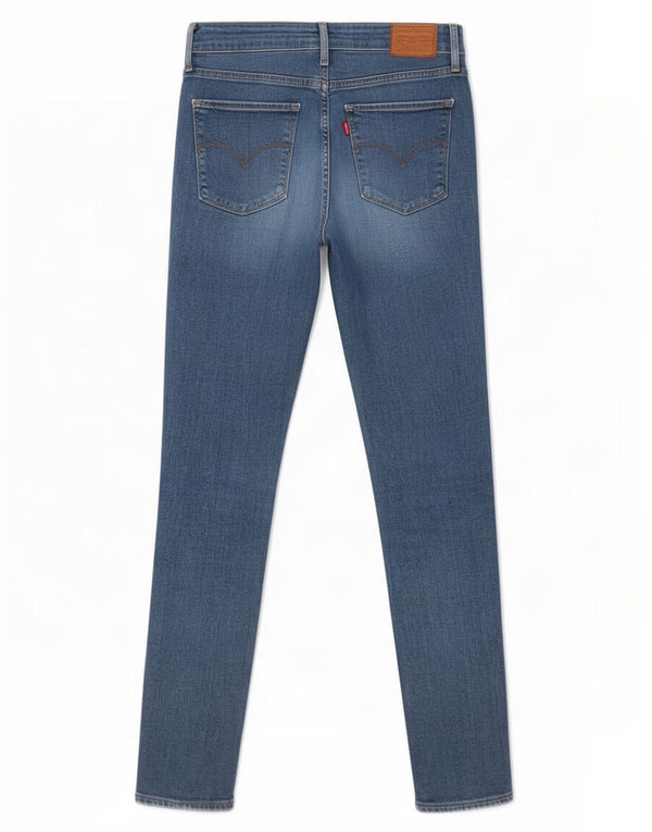 Женские джинсы скинни Levi's 721 с высокой посадкой W28 L28, синие, хлопок
