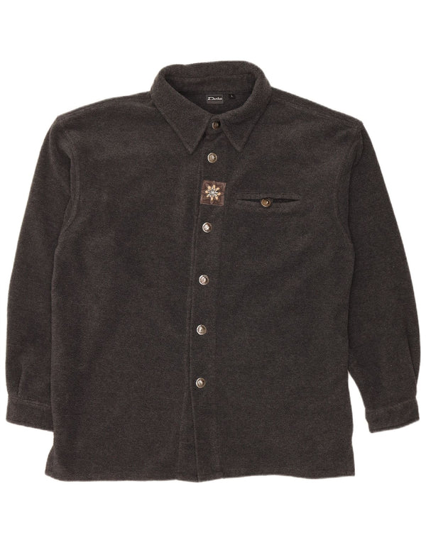 Мужская флисовая рубашка DANILO UK 40, большая, серая, полиэстер