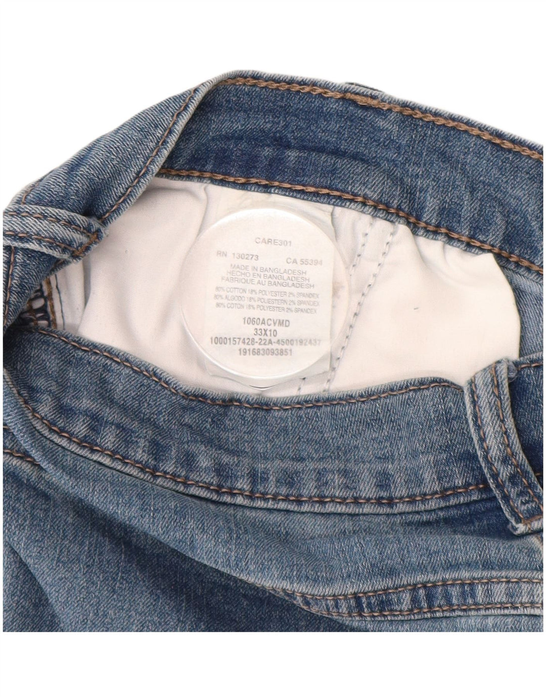 WRANGLER Mens Cargo Denim Shorts W33 Medium Blue Cotton
