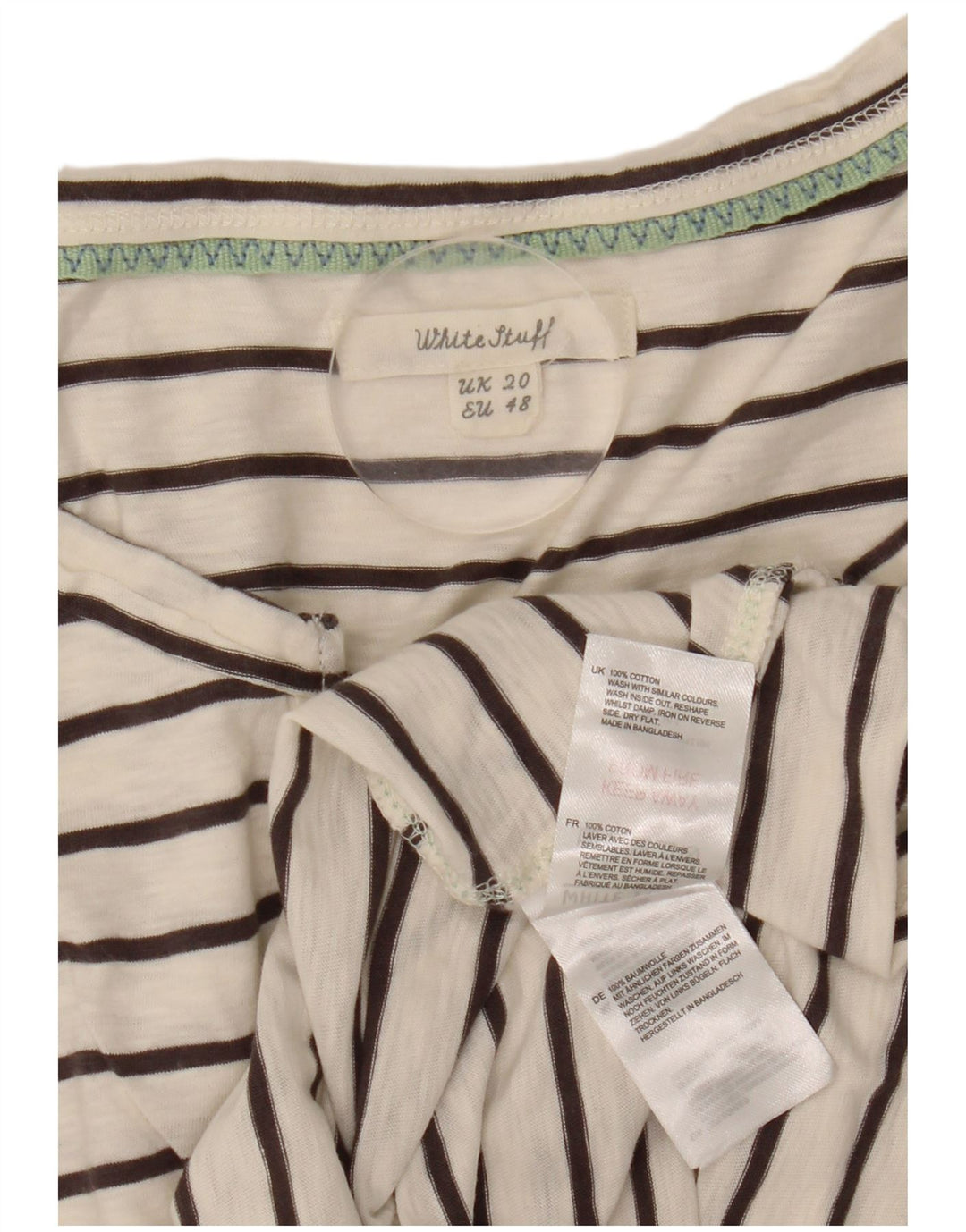 Женский жилет White Stuff UK 20 2XL, хлопок в белую полоску
