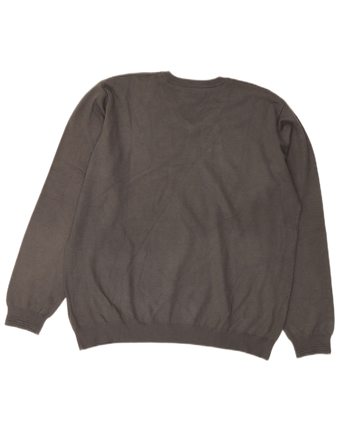 REFRIGUE Womens V-Neck Jumper Sweater UK 20 2XL Grey Viscose