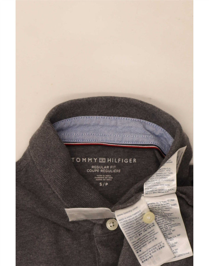 Мужская рубашка-поло обычного кроя Tommy Hilfiger, маленький серый хлопок