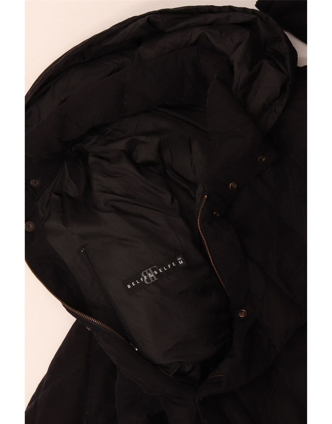 BELFE & BELFE Мужская стеганая куртка с капюшоном IT 54 2XL Черный