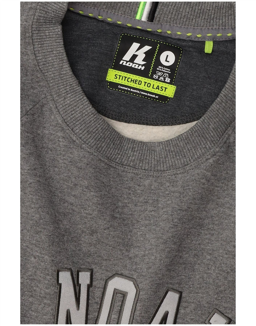 VINTAGE Mens Graphic Sweatshirt Jumper Large Grey Cotton