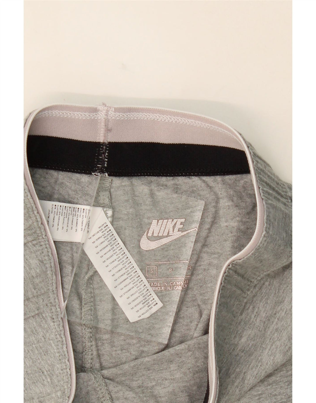NIKE Womens Graphic Leggings UK 8 Small Grey Cotton Vintage Nike and Second-Hand Nike from Messina Hembry 