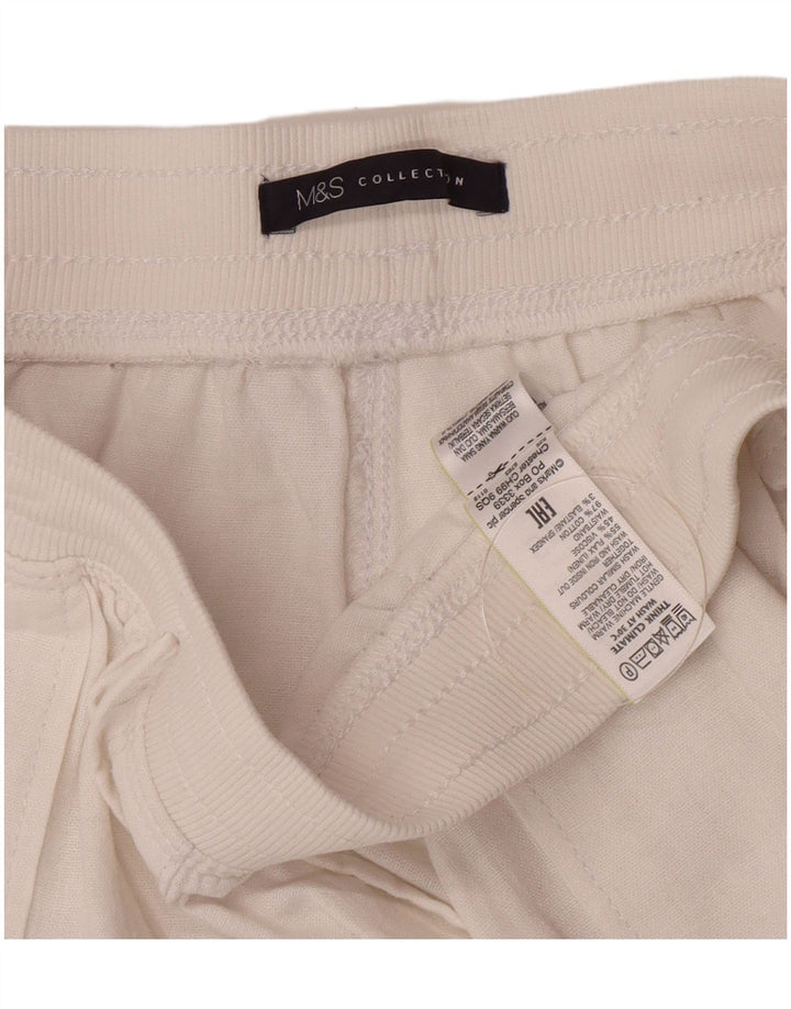 Женские шорты чинос Marks & Spencer UK 12 Medium W30 Белые льняные