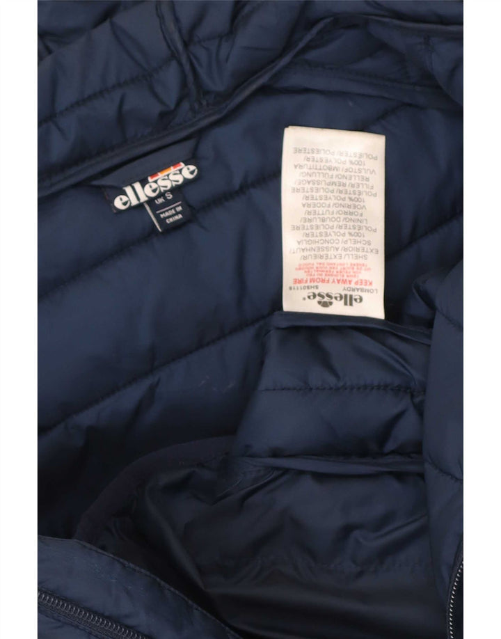 Мужская стеганая куртка Ellesse с капюшоном UK 36, маленькая, темно-синяя, полиэстер