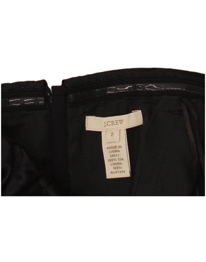 Женское мини-платье без бретелек J. CREW, США 2, XS, черное, шелковое