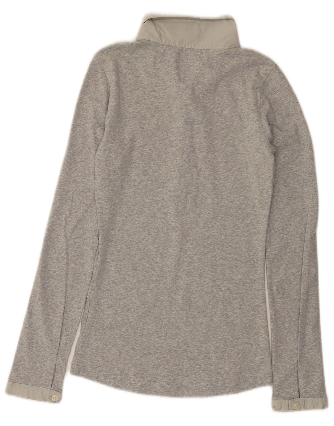 TOMMY HILFIGER Женская рубашка-поло с длинным рукавом UK 8, маленькая серая