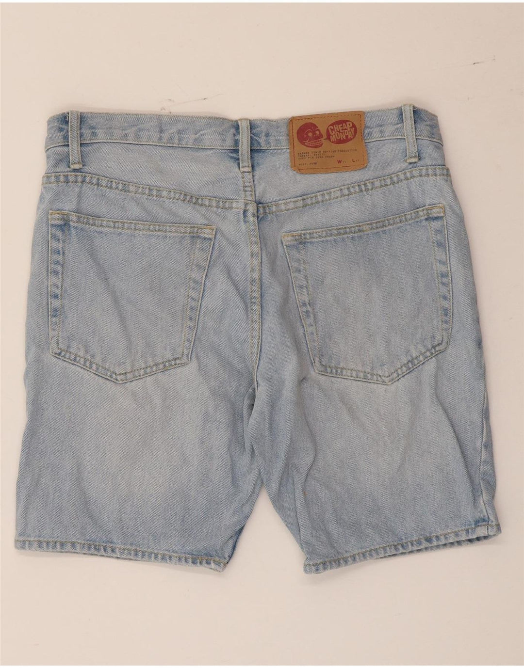 CHEAP MONDAY Мужские джинсовые шорты W32 Средний синий хлопок