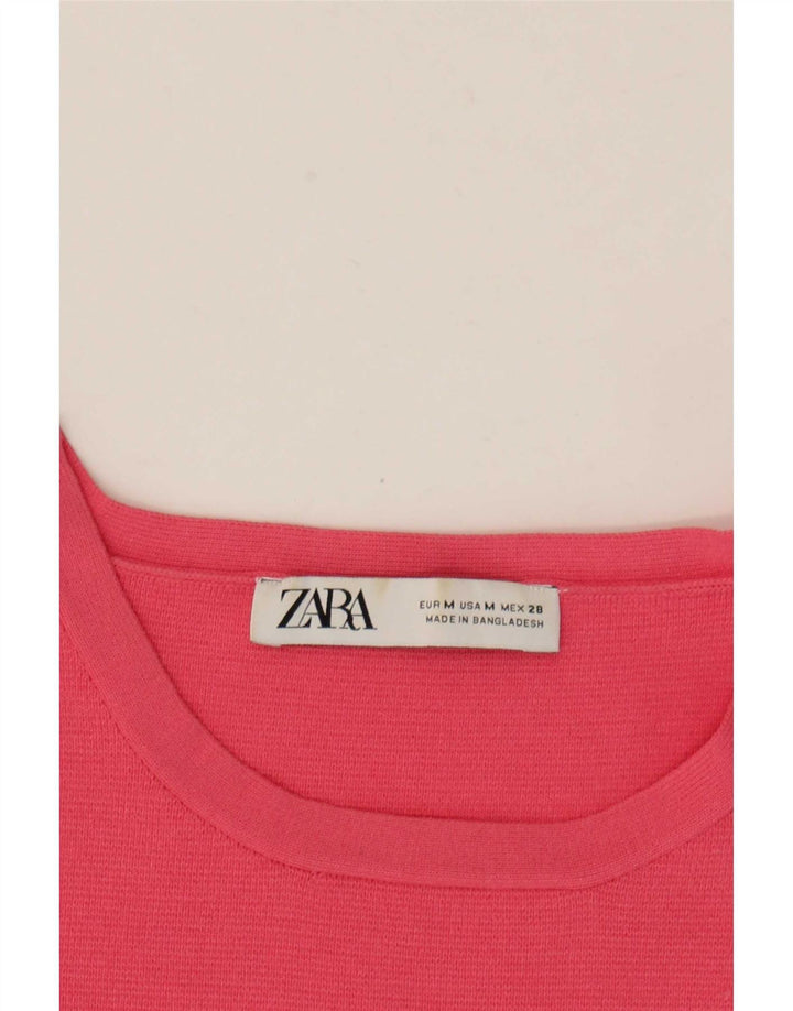 Женский укороченный жилет Zara UK 12, средний розовый