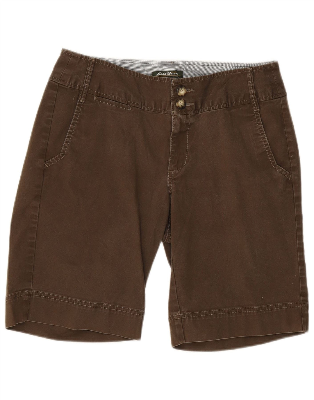 Женские шорты чинос EDDIE BAUER Blakely Fit US 6, средний размер W30, коричневый хлопок