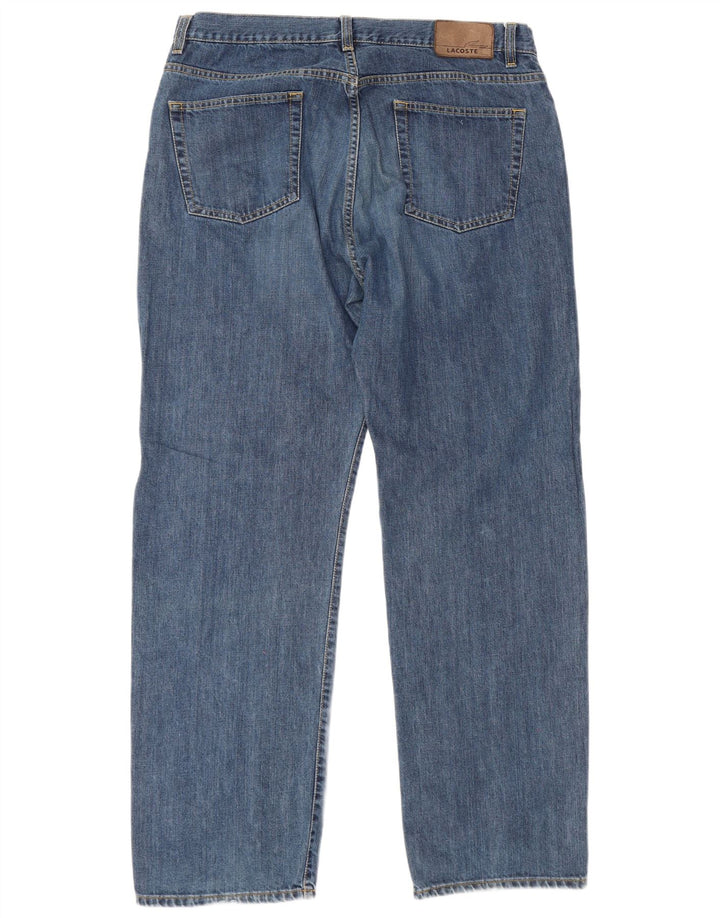 Мужские прямые джинсы Lacoste, размер 48 XL W36 L31, синий хлопок