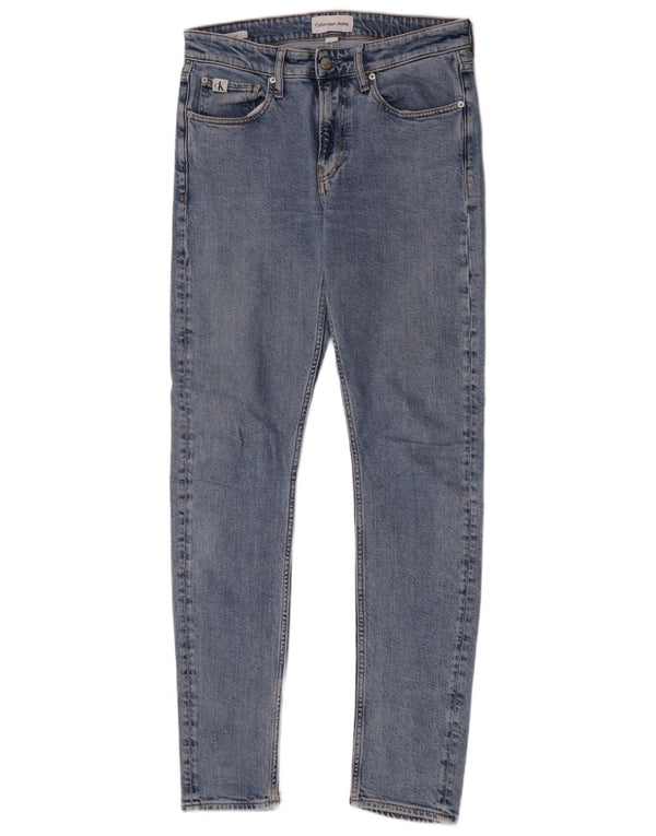 Calvin Klein Mens Skinny Jeans W30 L34 Blue Cotton