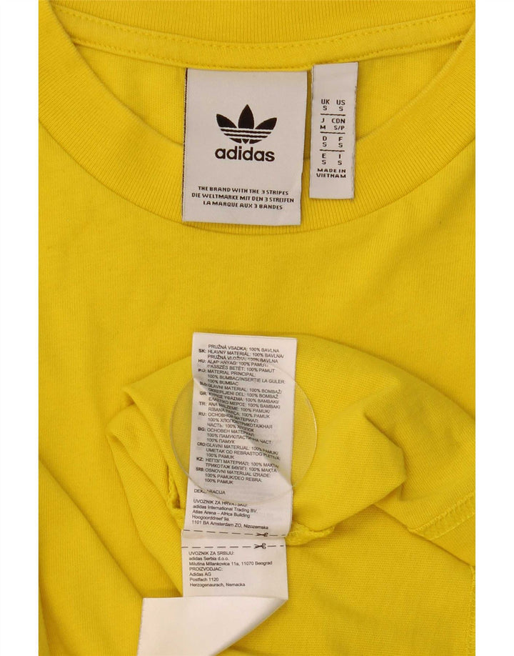 Мужской топ Adidas с длинным рукавом, маленький желтый хлопок