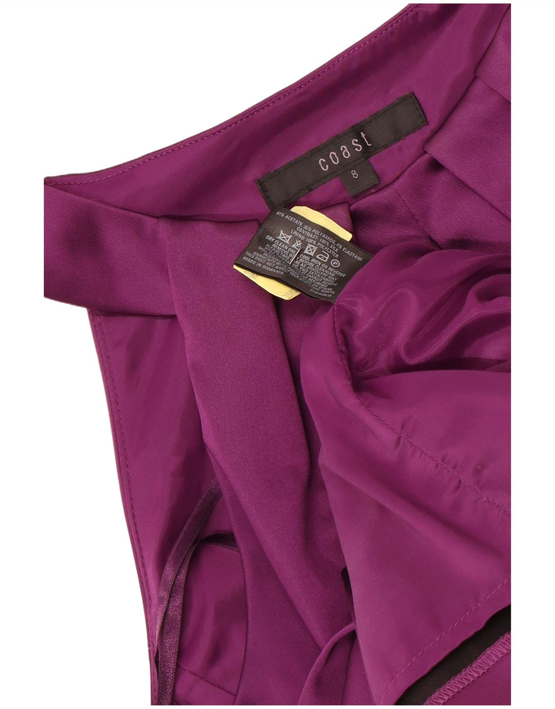 Женское платье-футляр COAST UK 8, маленькое бордовое из ацетата