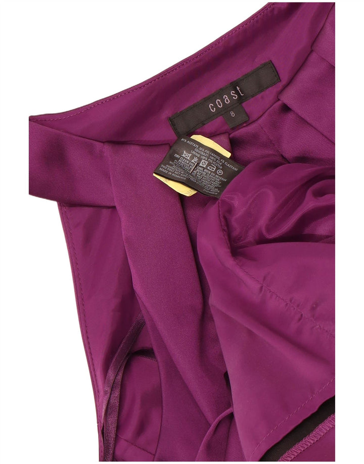 Женское платье-футляр COAST UK 8, маленькое бордовое из ацетата