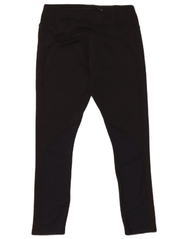 Женские укороченные леггинсы Nike Dri Fit UK 10, маленькие черные из полиэстера