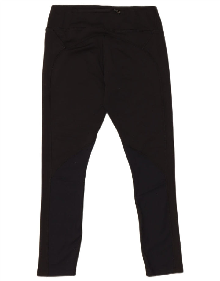Женские укороченные леггинсы Nike Dri Fit UK 10, маленькие черные из полиэстера