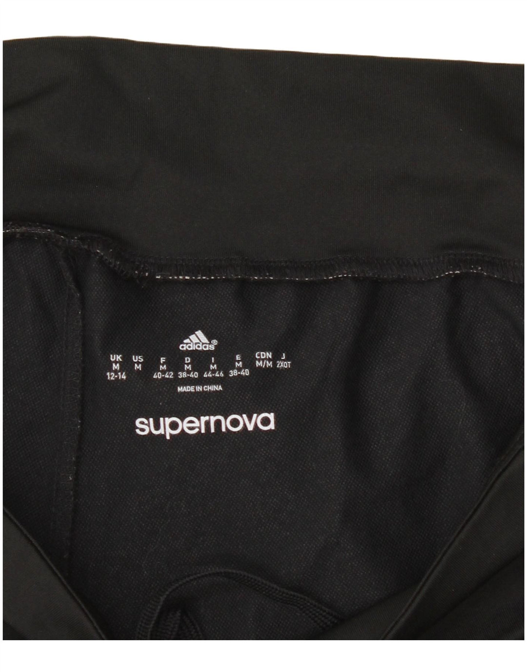 ADIDAS Womens Supernova Tracksuit Trousers UK 12/14 Medium Black Polyester
