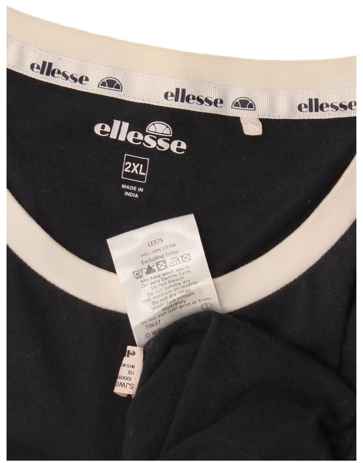 Мужская футболка Ellesse Top 2XL Темно-синяя, хлопок